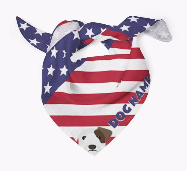 Personalized Stars and Stripes Bandana for your {breedFullName}